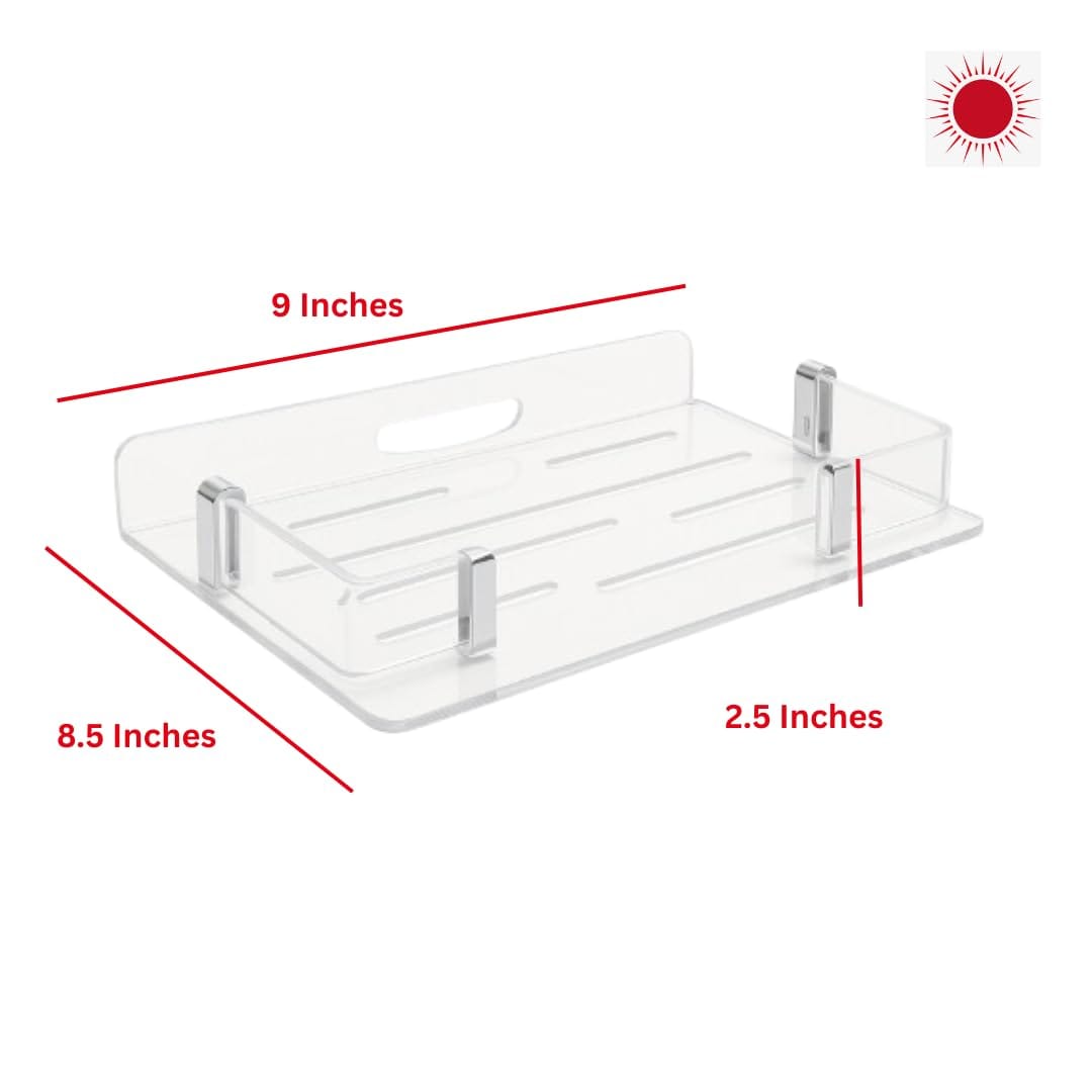 Arcylic TV Set top box stand wall mount ( clear ) - Image 2