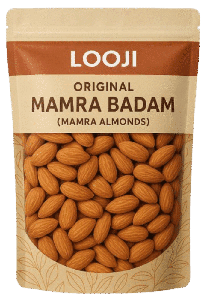 Buy Now, LOOJI Original Mamra Badam, Mamra Almonds - 200g, 250g, 500g, 900g, 1kg online