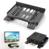 Tv set top box stand wall mount with remote holder ( Black )