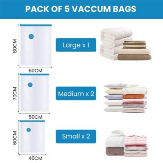 vacuum storage bags with hand pump for clothes LOOJI